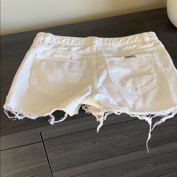 ROLLA’S destroyed white high waisted Jean shorts - Picture 2 of 3